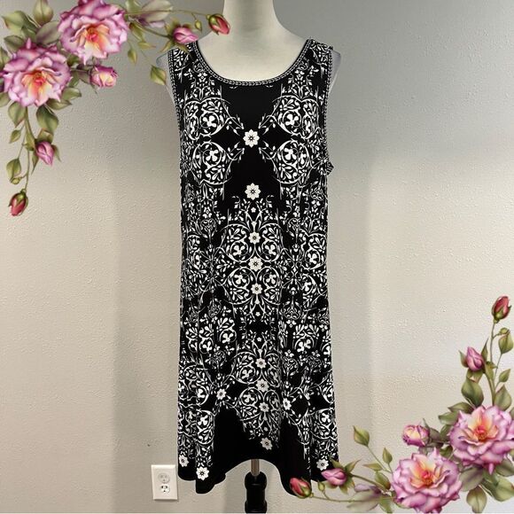 Max Studio casual a-line sleeveless Floral Dress size XL - Picture 1 of 10